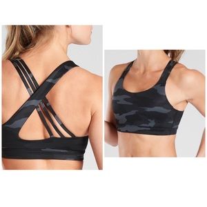 Black Camo Athleta “Run Free” Sports Bra